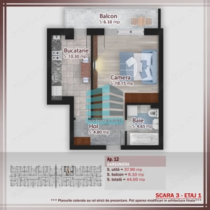 Garsoniera Generoasa 44 Mp,Ideal Investitie, Titan -Pallady,Metrou