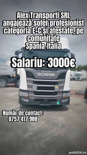 Angajare sofer categoria E+C