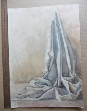 Studiu - acuarela semnata - imagine 2