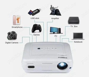 Multimedia Projector BL-59 Android 6.0 3200 Lumens 1280*768 200'' Home Theater - imagine 4