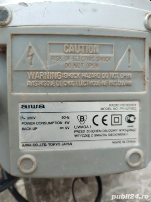 Radio Aiwa fm-am cu ceas  - imagine 2