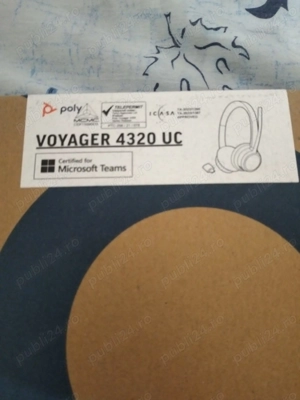 Casti Plantronics Voyager 4320 UC, USB-A si C, Negru - imagine 2