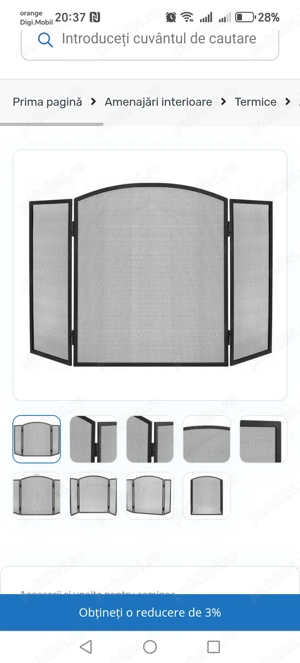 Paravan protectie șemineu 