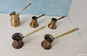 Set trei ibrice din alamă, cositorite și două din cupru
