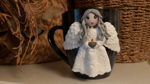 Cadou deosebit cana cadou inger din fimo handmade