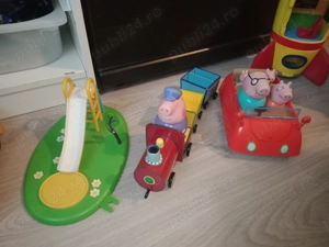 Lot jucarii Peppa pig  raccheta tren masina bus  - imagine 4