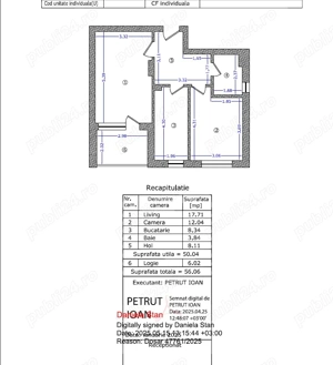 Vand 2 camere 57 mp etaj 6 din 7