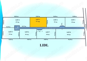 Snagov - Ghermanesti, langa Lidl, teren intravilan, 577 mp. cu deschidere de 33 ml.