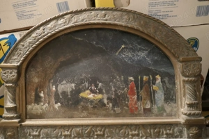 Tablou Semnat 1945 PROIECT pentru NASTEREA lui ISUS Ulei Carton Rama