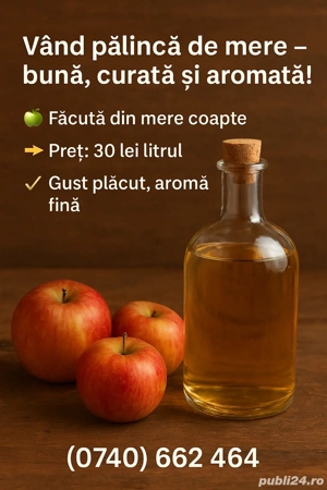 Vând pălincă de mere