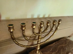 Menora bronz an 1955 masiv - imagine 3