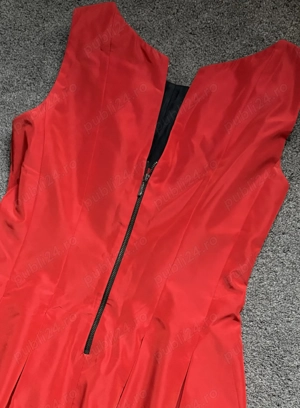 Rochie roșie de ocazie Zara - imagine 3