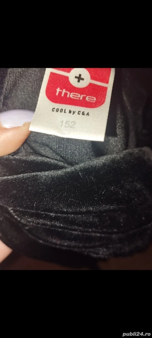 Rochie nouă din catifea ,cu tăietură pe picior - imagine 3