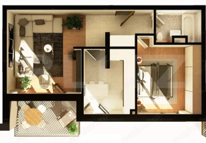 Apartament 2 camere decomandate, 53mp, constructie noua, zona Dunarii 