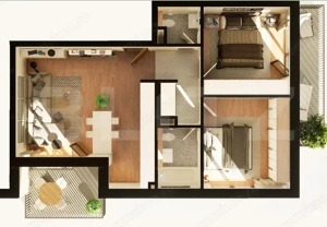 Apartament 3 camere, 67 mp, 2 balcoane, constructie noua, zona Dunarii 