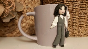 Cadou sotie iubita cana papusa fimo handmade - imagine 4