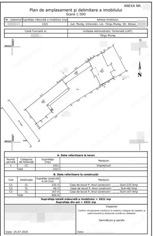 Imobil 470 Mp si Teren de 1 021 Mp de Vanzare, Str Bolyai, Central