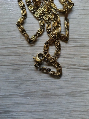 Lantisor suflat cu aur 12K, 48cm lungime - imagine 2