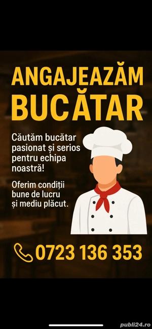 Angajam bucatar !