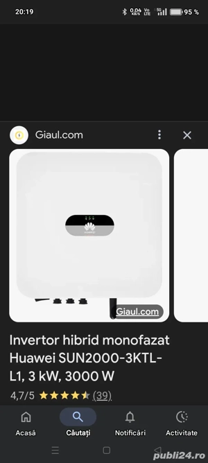 vand doua invertoare Huawei de 3kwp