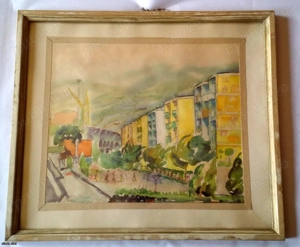 Acuarela veche semnata Alexandrina Zberea