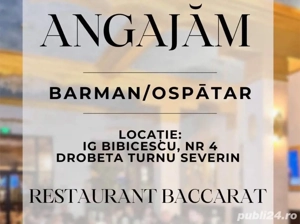 Angajam URGENT Barman  Ospatari