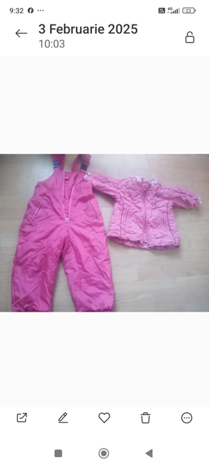 Geacă îmblănită,salopetă groasă bebe+cadou