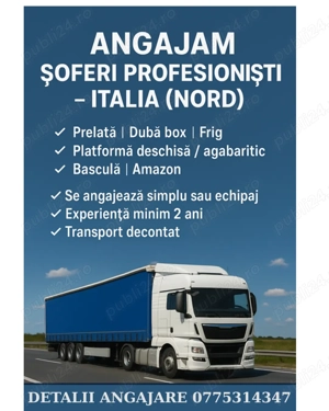  Angajăm Șoferi Profesioniști   Italia (Nord) 