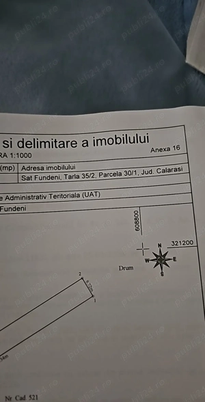 Teren de vanzare extravilan 1000de metri fundeni frunzanesti direct propietar 