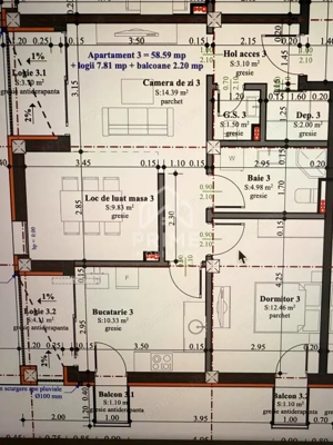 APARTAMENT 3 CAMERE | 69 MP|  BLOC NOU | CETATE ZONA EXCLUSIVISTA - imagine 5