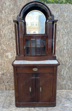 Dulap cu Vitrina ArtDeco interbelica anii '40; Biblioteca; Bufet