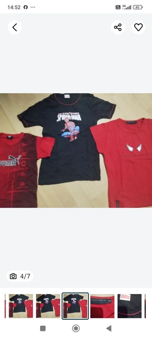 Tricouri noi din bumbac : Spiderman,Puma,Adidas4+1 cadou 