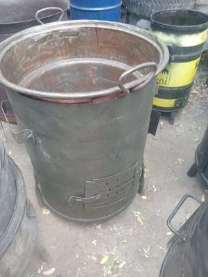 Vand caldare veche din cupru de 100 litrii 