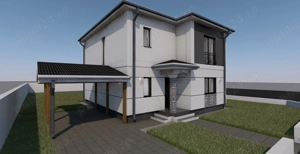 Proprietar . Casa individuala P+1Etaj. 3 Dormitoare. 1 Birou. 3 Bai. Bucatarie Inchisa. CarPort - imagine 4