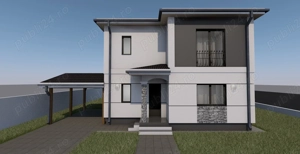Proprietar . Casa individuala P+1Etaj. 3 Dormitoare. 1 Birou. 3 Bai. Bucatarie Inchisa. CarPort - imagine 2