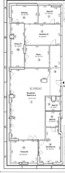 Penthouse de vanzare, 176 mp, zona centrala - imagine 2