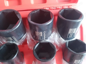 Set Tubulare HEAVY DUTY 8 bucati - Casoman 1/2" cu impact de adâncime - SAE 1-9/16" la 2", 6 puncte - imagine 4