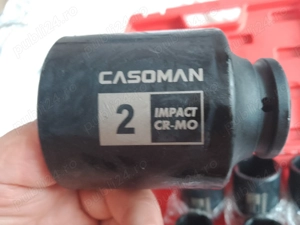 Set Tubulare HEAVY DUTY 8 bucati - Casoman 1/2" cu impact de adâncime - SAE 1-9/16" la 2", 6 puncte - imagine 5