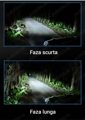 Set 2 bec far LED uri Auto  H7, 40w, 12 - 24v 4000 Lumeni,  6500K, AUTO 49 ron - imagine 3