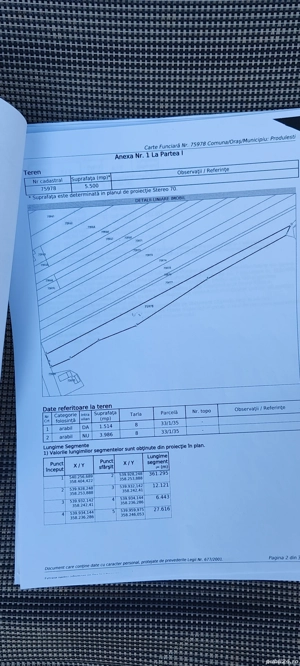 vand teren intravilan 5500 mp cu deschidere la sosea de 23 m inclusiv cadastru - imagine 2