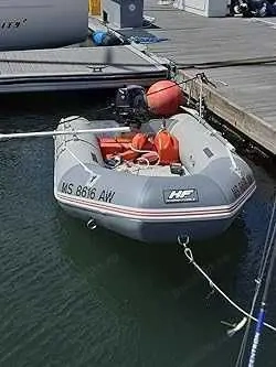 Barca nouă gonflabila  2.40kila V podină bancă, pompa, vasle, sfoară ancoră - imagine 4