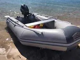 Barca nouă gonflabila  2.40kila V podină bancă, pompa, vasle, sfoară ancoră - imagine 5