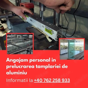 Personal in prelucrare tamplariei de aluminiu 