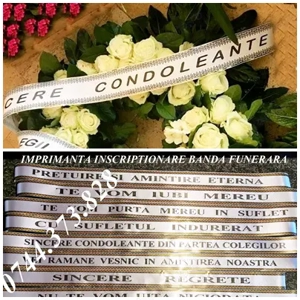 Masina scris / imprimanta banda funerara - imagine 3