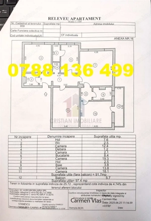 4 camere confort 1 decomandat, 97 mp, parter cu balcon, Buzaului