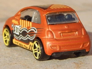 Macheta masina sport raliu FIAT 500 sc 1:64 Hot Wheels 2013 - imagine 3
