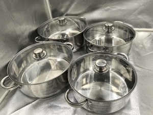 Set cratite inox 4 buc cu capace