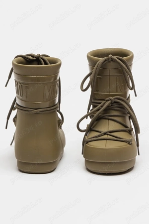 Vand Ghete de ploaie Moon Boot, logo in relief, Nr 37-38, Kaki, NOU, 249 Lei - imagine 2