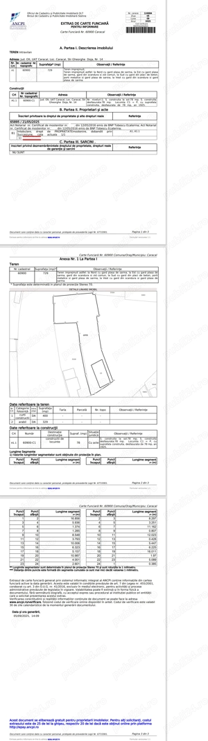 Teren 729 mp si casa Caracal zona Parc