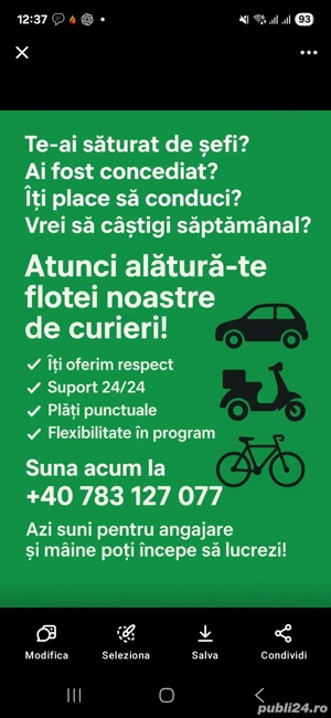    Curieri pentru Bolt   Glovo   Wolt   câștigă 4.500 12.000 lei lună!
